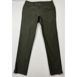 Lululemon ABC Pants 36 Olive Green Classic Fit Tech Canvas Slim Inseam‎ 33